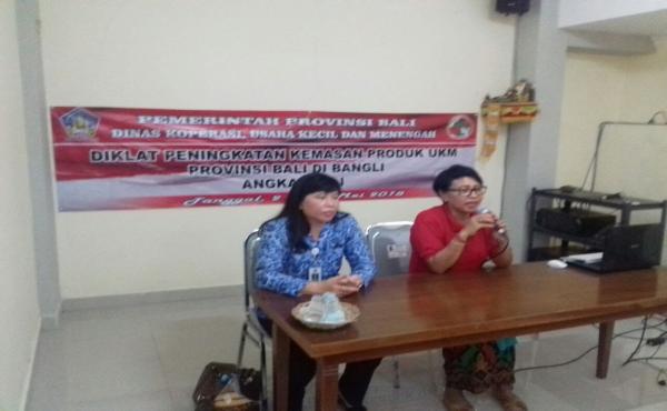 Diklat peningkatan kemasan produk UKM Provinsi Bali di Bangli