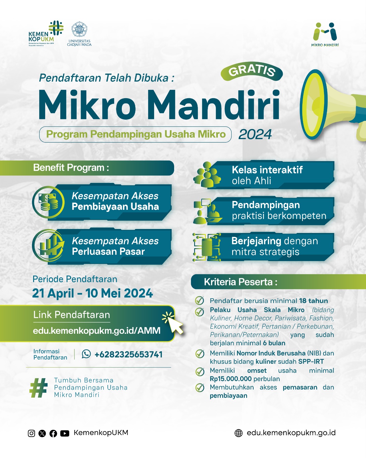 Program Pendampingan Usaha Mikro 2024 oleh Kemenkop UKM RI