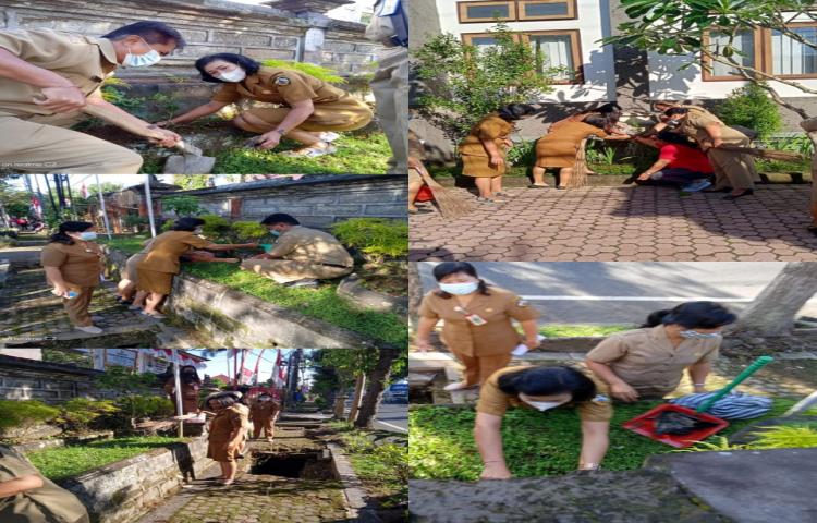 Gerakan serentak Penanaman Pohon Pucuk Bang dan Melaksanakan Gotong Royong Kebersihan 