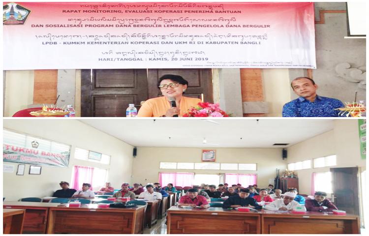 Rapat Monitoring Evaluasi Koperasi Penerima Bantuan dan Sosialisasi Program Dana Bergulir Lembaga Pengelolaan Dana Bersulir LPDB-KUMKMKementerian Koperasi dan UKM RI
